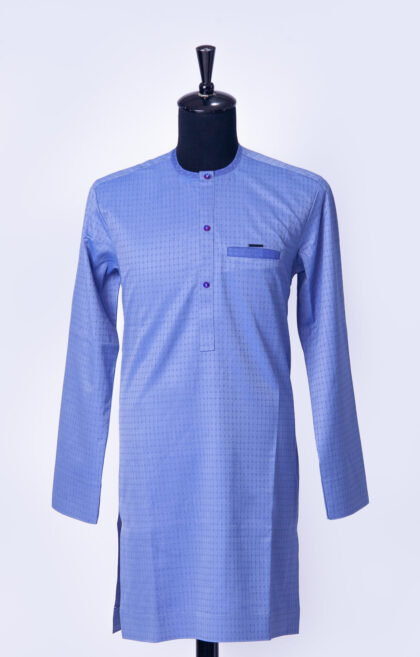 Sky Blue Diamond Print Jason Porshe Kaftan