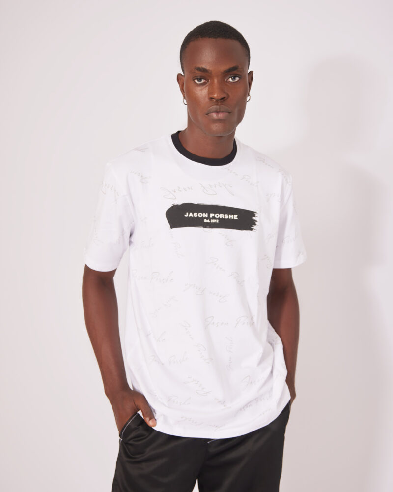Jason Porshe Signature Print T-Shirt - Image 5