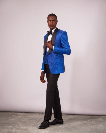 Gleamy Shawl Lapel 3pc Tuxedo