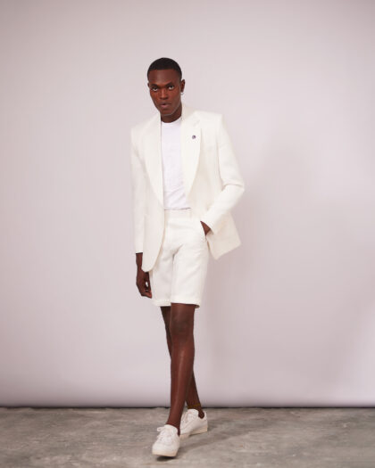 Drafted Curved Base pc Suit Paired with Shorts
