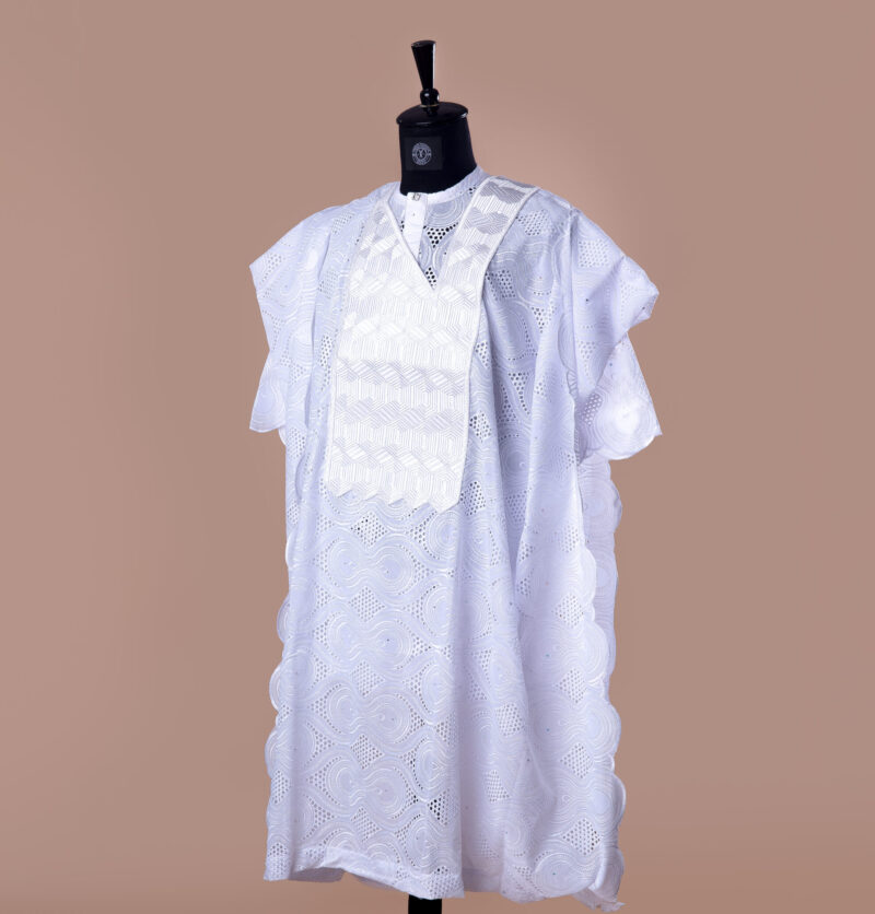 White Lace Jason Porshe Agbada - Image 2