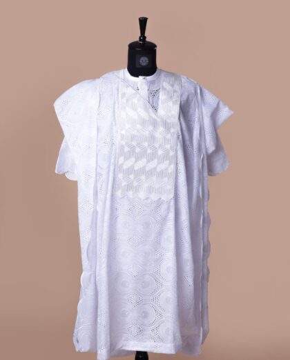 White Lace Jason Porshe Agbada