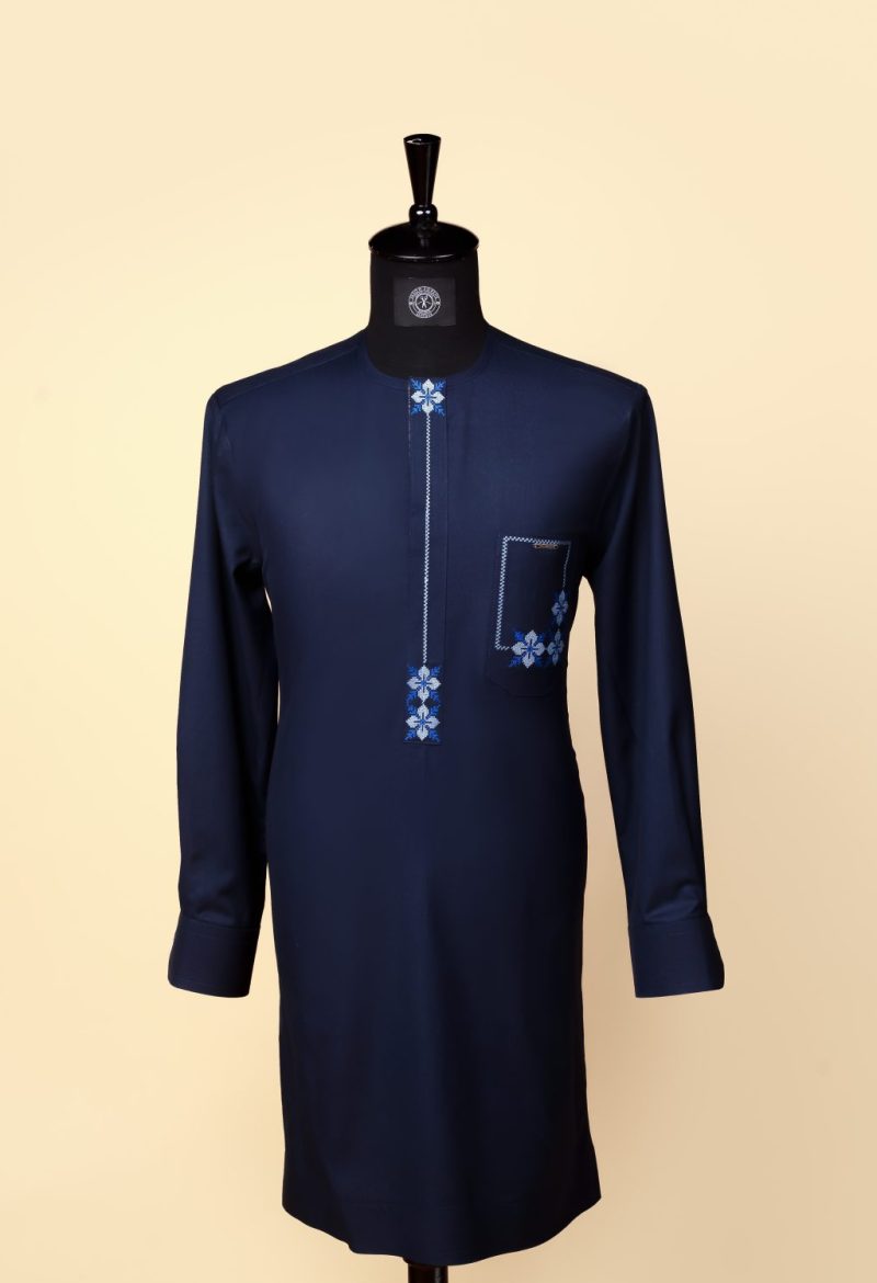 ‘LAG’ - Navy Blue Classic Kaftan