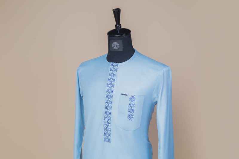 'LAG' - Classic Sky Blue Kaftan - Image 2