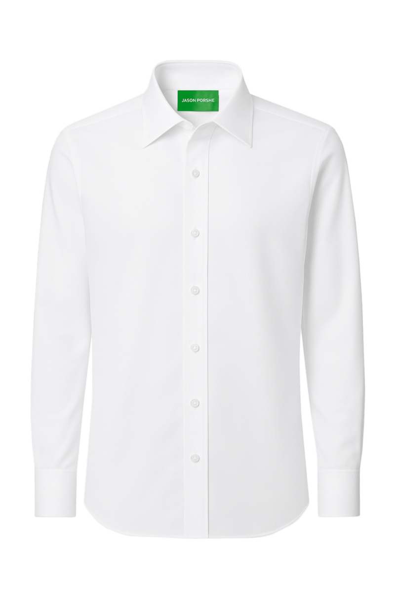 Jason Porshe Classic Collar Shirt (White) - Image 2