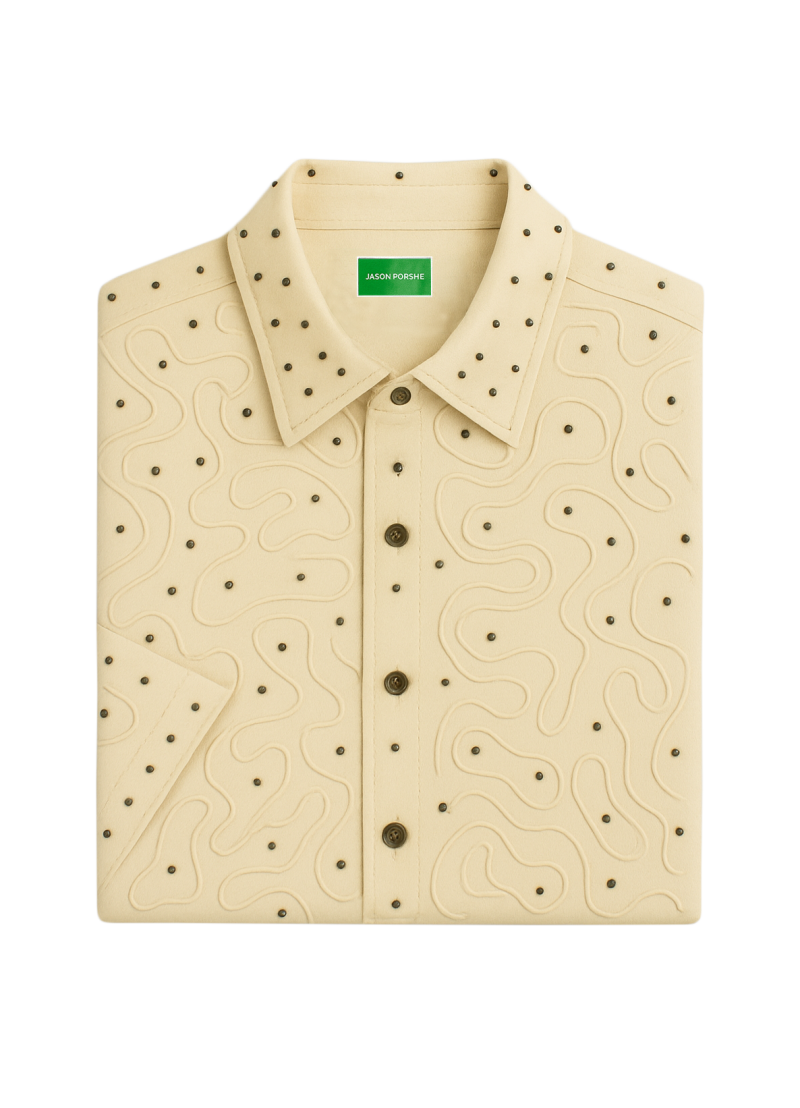Jason Porshe Pearl Embroidered Shirt (Short Sleeve)