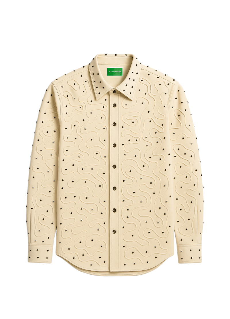 Jason Porshe Pearl Embroidered Shirt (Long Sleeve) - Image 2