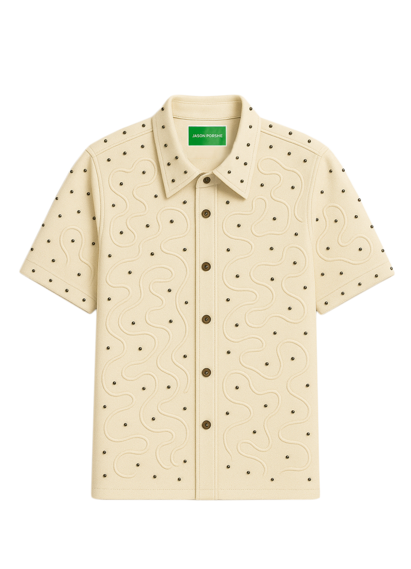 Jason Porshe Pearl Embroidered Shirt (Short Sleeve) - Image 2