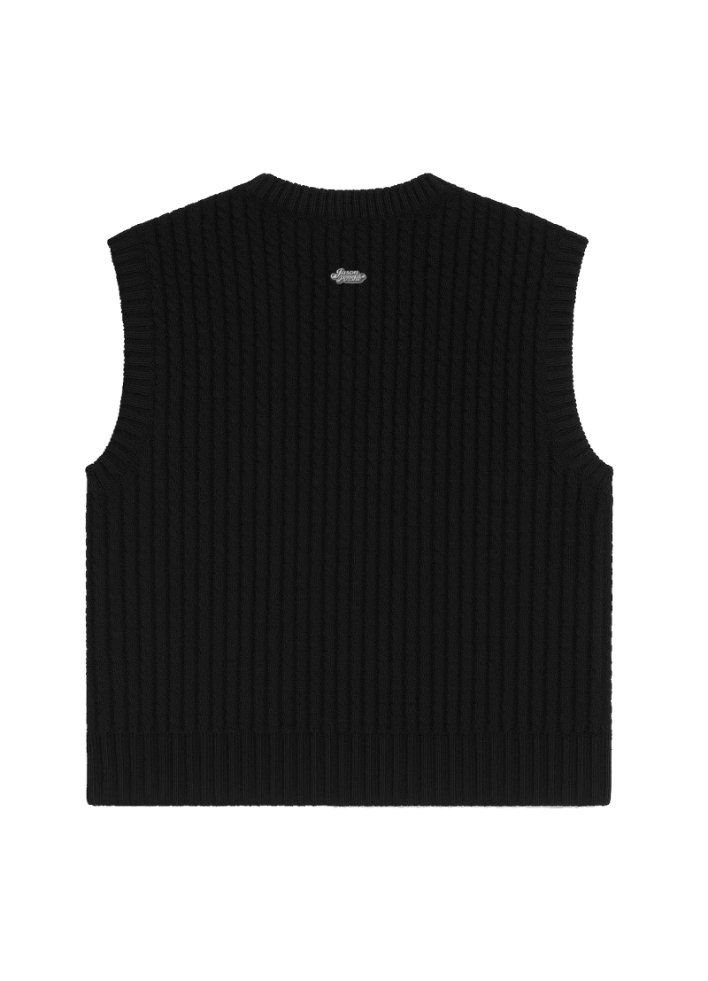 Jason Porshe Hand Knitted Cardi-Vest - Image 2